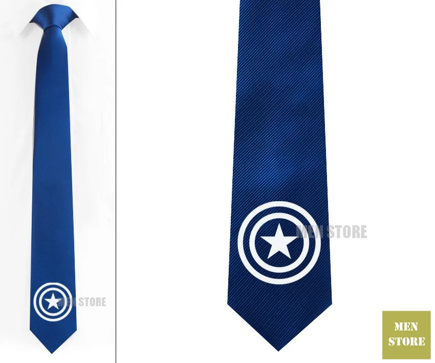 Мужской узкий жаккардовый галстук Hero Captain America 2 3 дюйма 6 см Свадебный для жениха