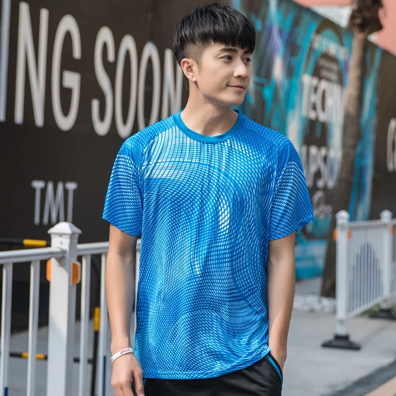 Man 1 shirt Бесплатные теннисные рубашки для мужчин/женщин, футболки для бадминтона, футболка для настольного тенниса для мужчин, футболки для бадминтона, спортивные футболки A106 - Цвет: Man 1 shirt