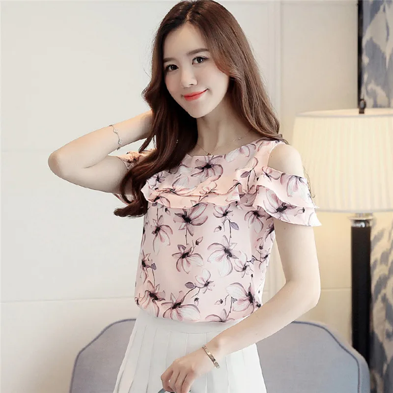 2018 летние женские повседневные короткий рукав цветочный с открытыми плечами