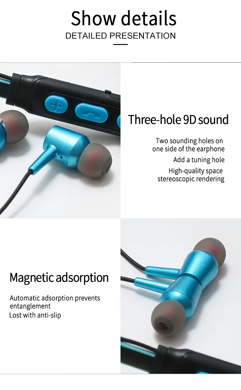 Bluetooth наушники беспроводные BT5.0 наушники для бега спортивные басы звук беспроводные наушники с микрофоном для Iphone samsung