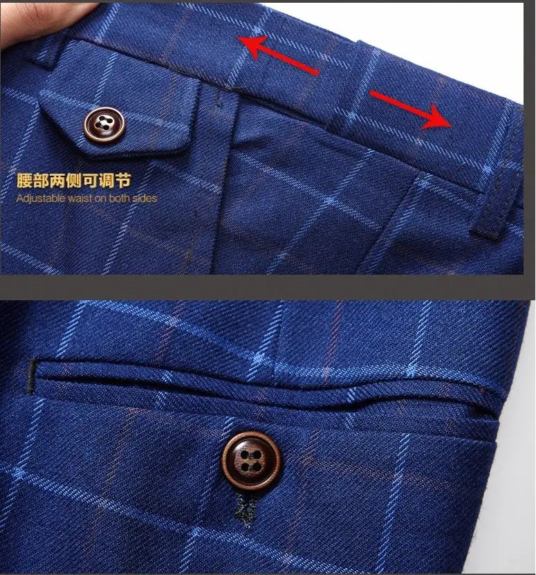 Куртка+ жилет+ брюки) мода сетка полоса Мужская Slim Fit деловой Свадебный костюм мужской Жених Лучший мужской костюм