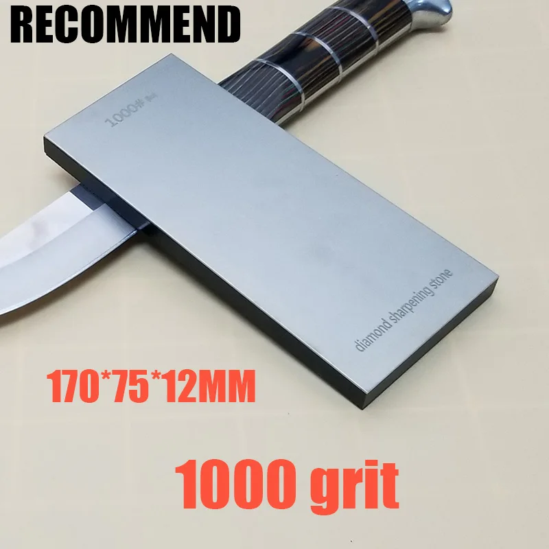170mm 1000 grit Алмазный брусок большого размера 6,7 дюйма, 240, 400, 600, 1000, точильный камень, точильный камень, нож, инструмент, деревянная Нескользящая акриловая основа - Цвет: 170mm 1000 grit