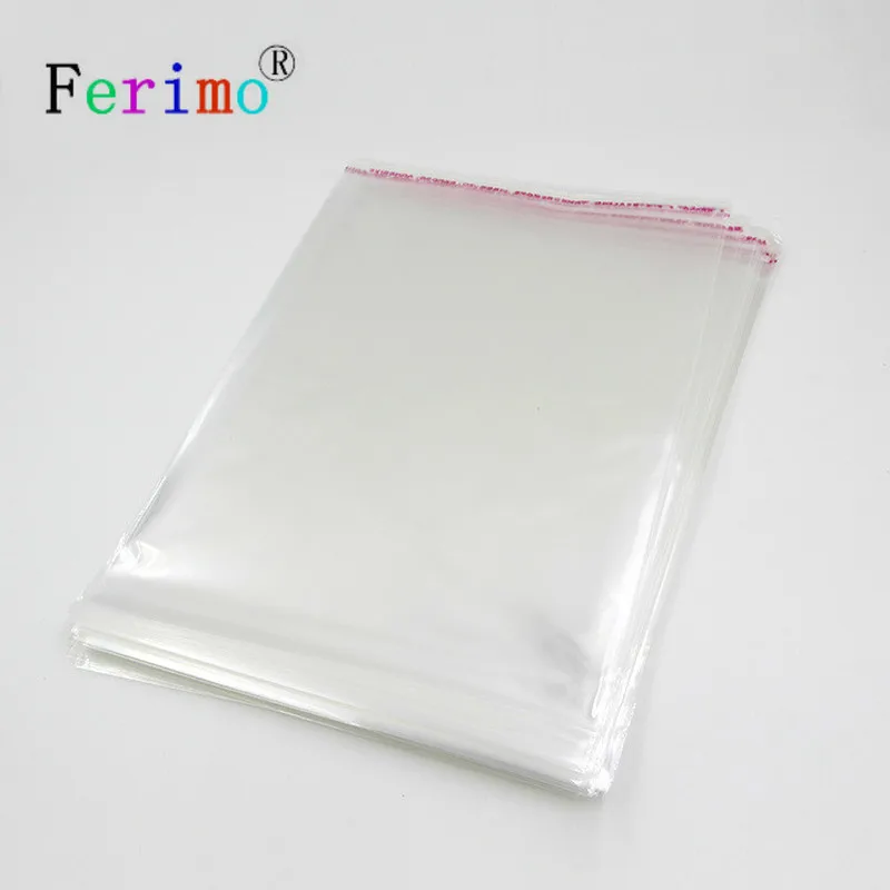 

Ferimo 100pcs Variety of Sizes Recyclable Hot Selling Useful Clear Plastic Bags Self Adhesive Seal Jewelry Gift Package Opp BagS