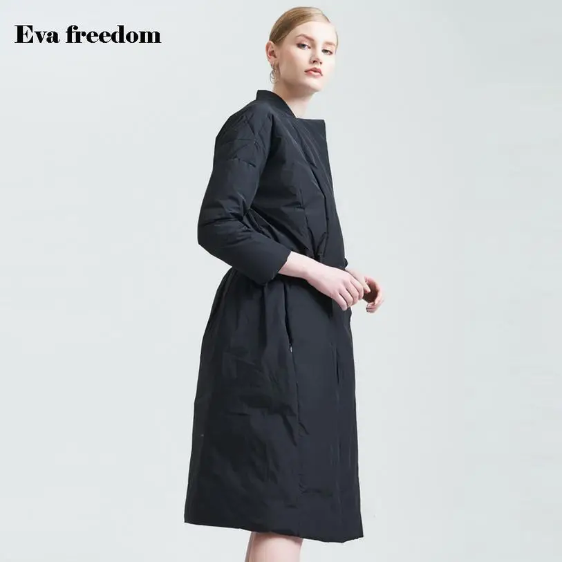 Eva/модные брендовые парки на утином пуху, 90% г., зима г., длинное плотное теплое пуховое пальто с капюшоном wj1000 fit-25 градусов