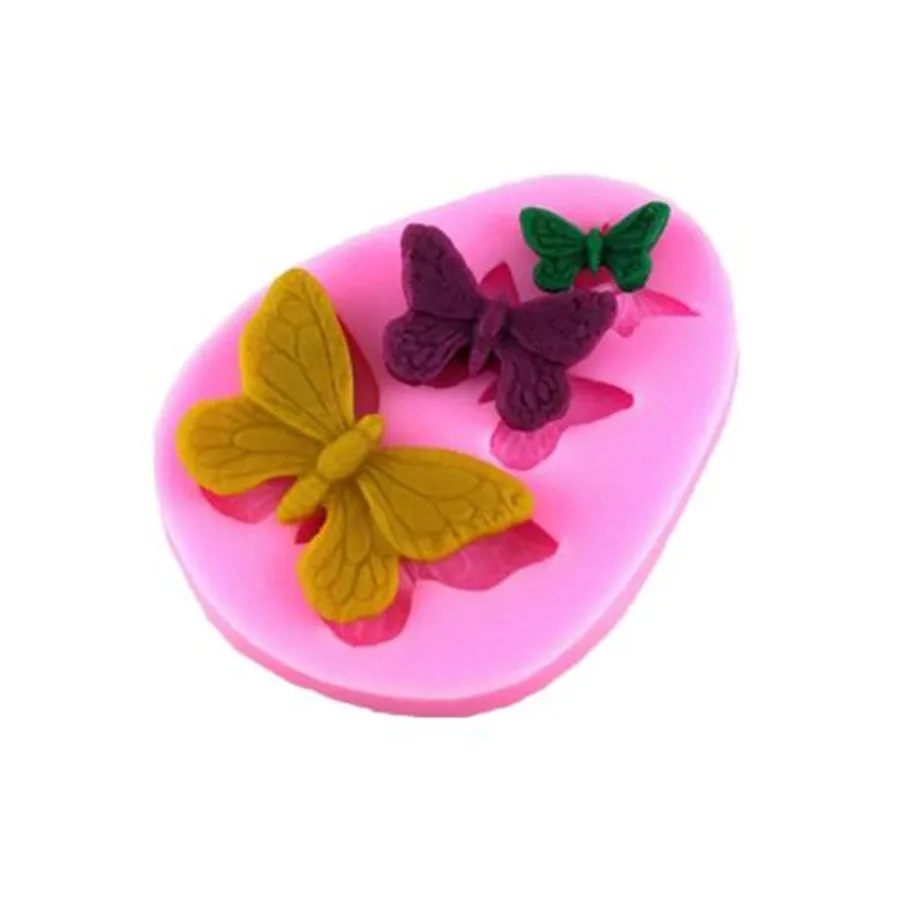 1 шт. силиконовая форма в виде бабочки форме помадки для торта Мыло Форма выпечки