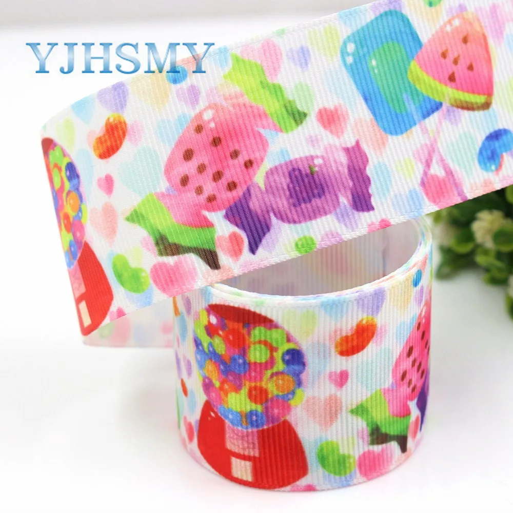 

YJHSMY G-18719-653,10 ярдов 38 мм мультфильм ленты термопечать grosgrain Свадебные аксессуары DIY ручной работы материал