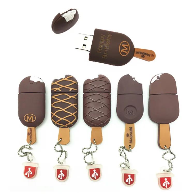 (Более 10 шт.) флэш накопитель USB с бесплатным логотипом на заказ в форме мороженого