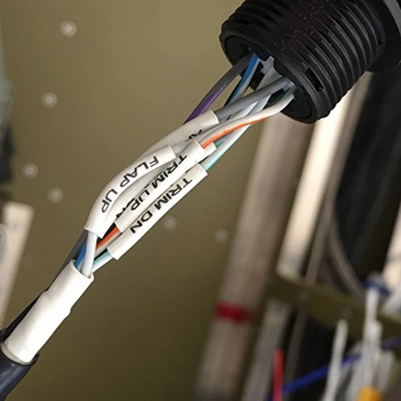Labelife 1805443 24 мм compa для DYMO термоусадочной трубки этикетки ленты черный на белом принтере ленточная маркировальная машина