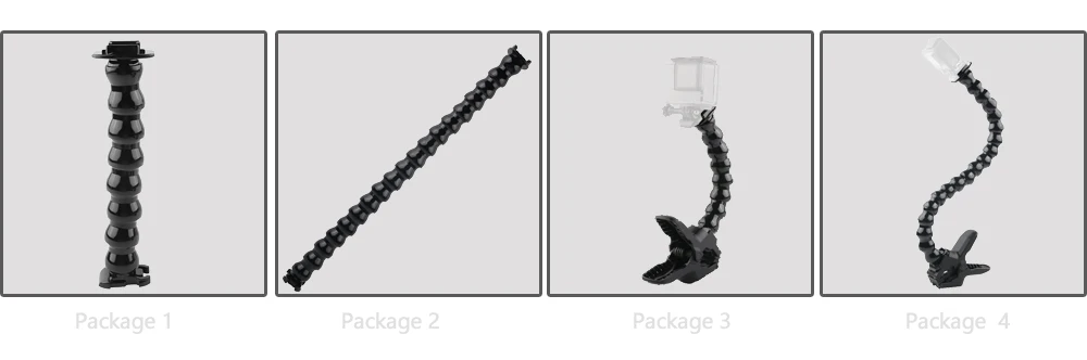 Gooseneck Arm Neck Tripod Mount Adjustable Flexible Clamp Clip for GoPro Hero 8 7 6 5 Black Sjcam Xiaomi Yi Camera Accessory