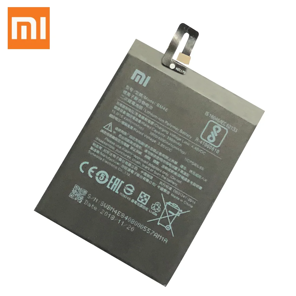 Xiao Mi оригинальная запасная батарея BM4E для Xiaomi MI Pocophone F1 аутентичная телефона 4000