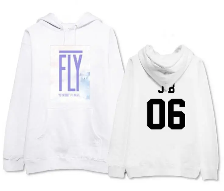 Осенне-зимний пуловер got7 с принтом имени участника концерта худи черно-белый