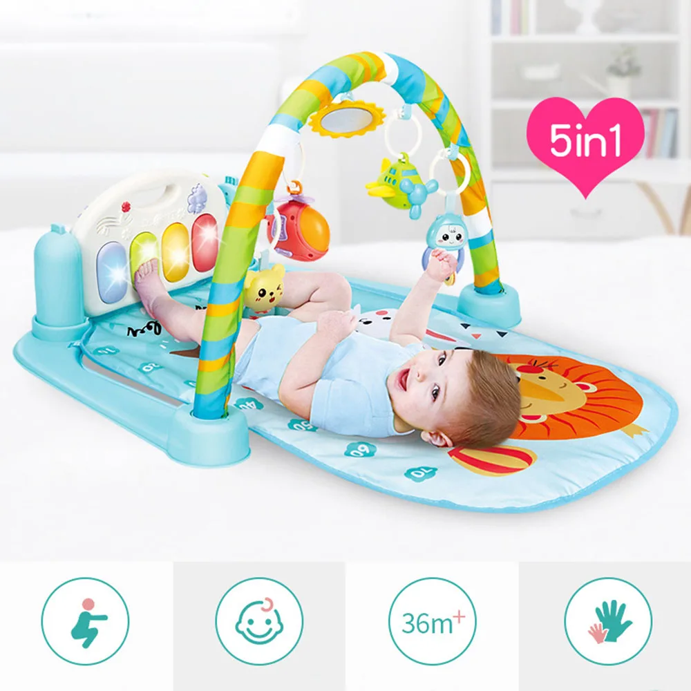 Детский спортивный музыкальный коврик Пазлы ковровые игрушки Детские Ранние