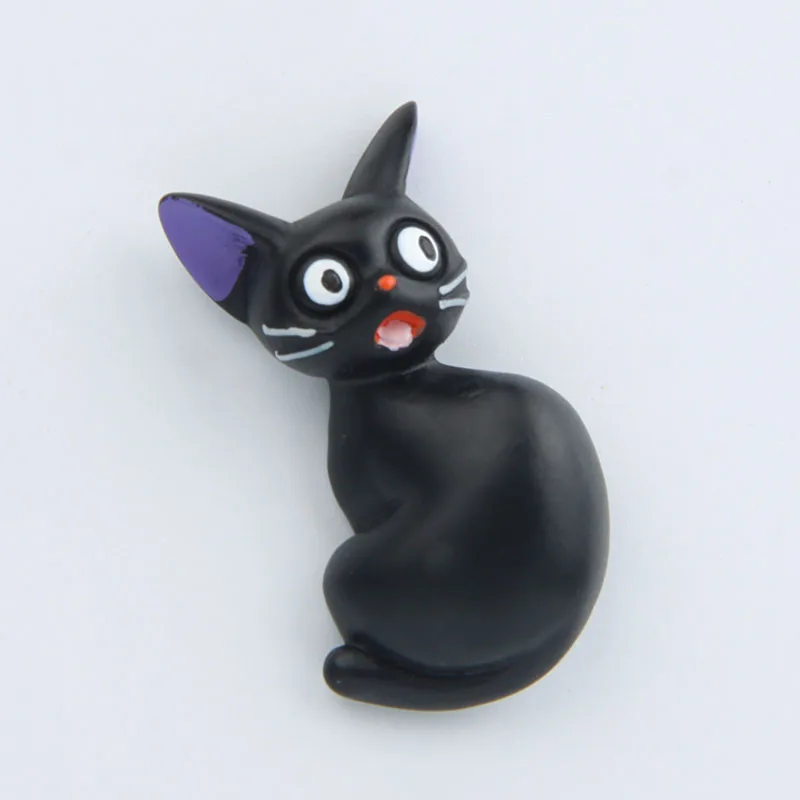 Фигурка Koteta из смолы японского аниме черная кошка модель JIJI 3D магнит на