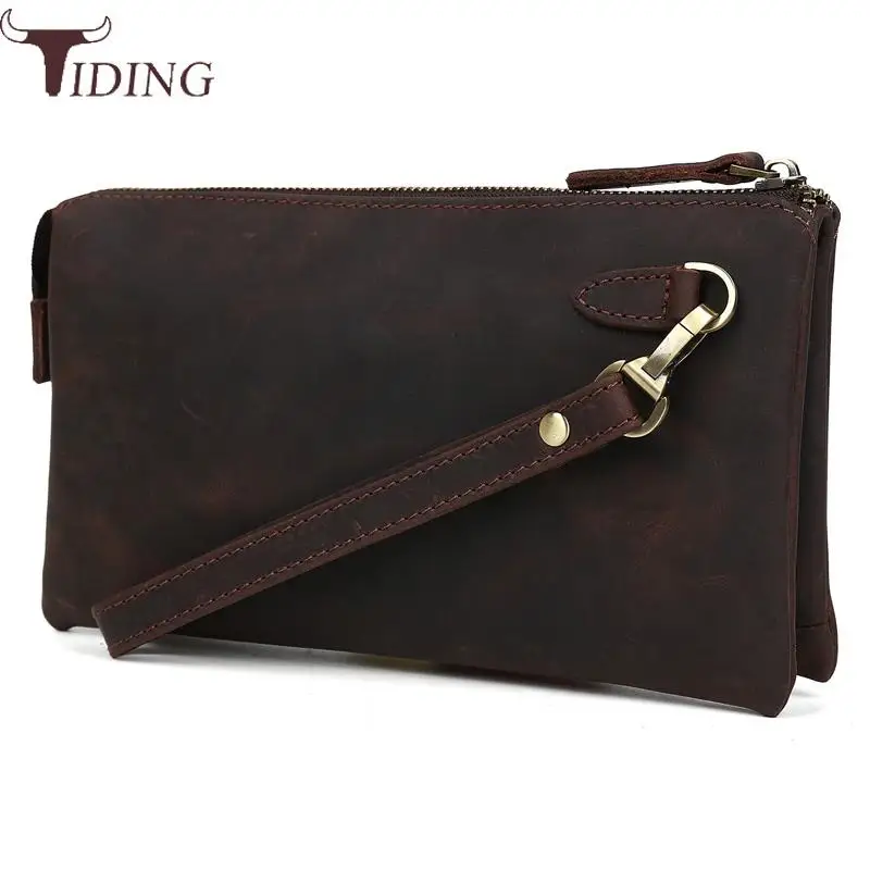 Tiding дизайнерский клатч кошелек сумка из натуральной кожи мягкие однотонные