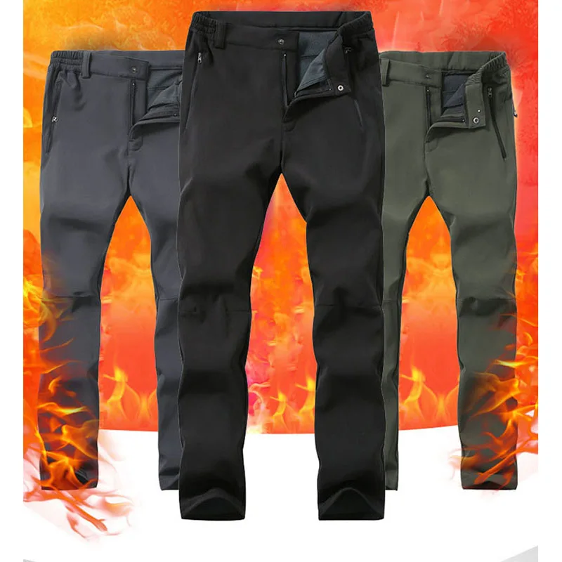 RAY GRACE Women Winter Softshell Pants Hiking Thermal Fleece Waterproof Trousers Men Outdoor Mountain Climbing Trekking | Спорт и