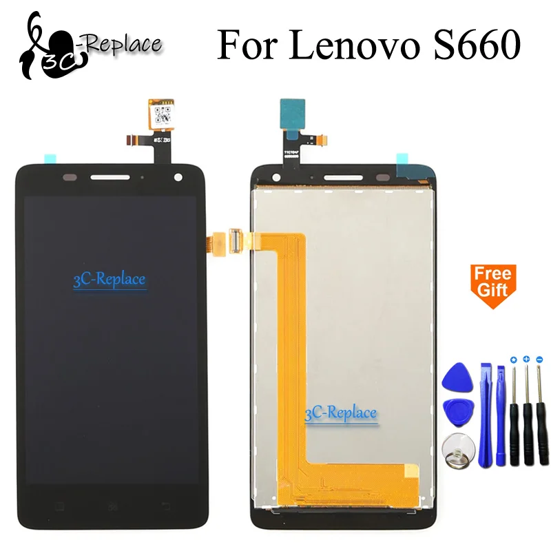 Высококачественный 4 7 дюймовый черный сенсорный экран для Lenovo S660 дигитайзер