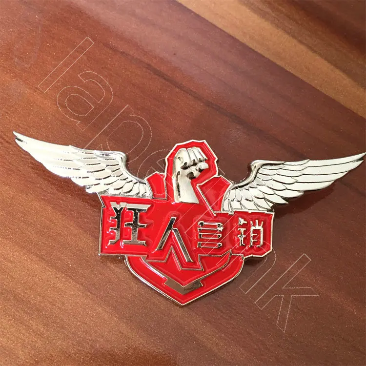 Shiny eagle pin badges,high polished silver eagle badges for company,promotional company badges