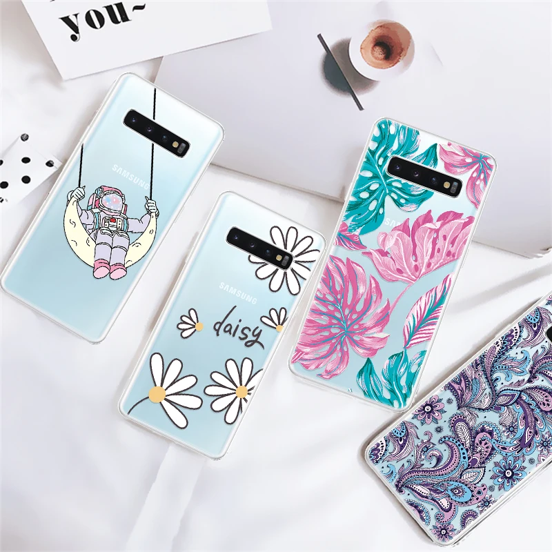 Чехол для samsung Galaxy S10, Мягкий ТПУ силиконовый прозрачный чехол для телефона, для Galaxy S10e S10 Plus S10+ чехол для пары
