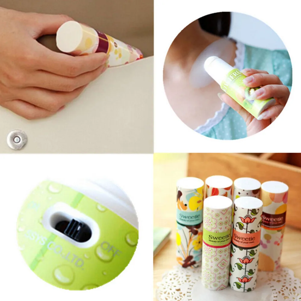 Летний портативный вентилятор для бальзама губ с цветочным принтом Новое