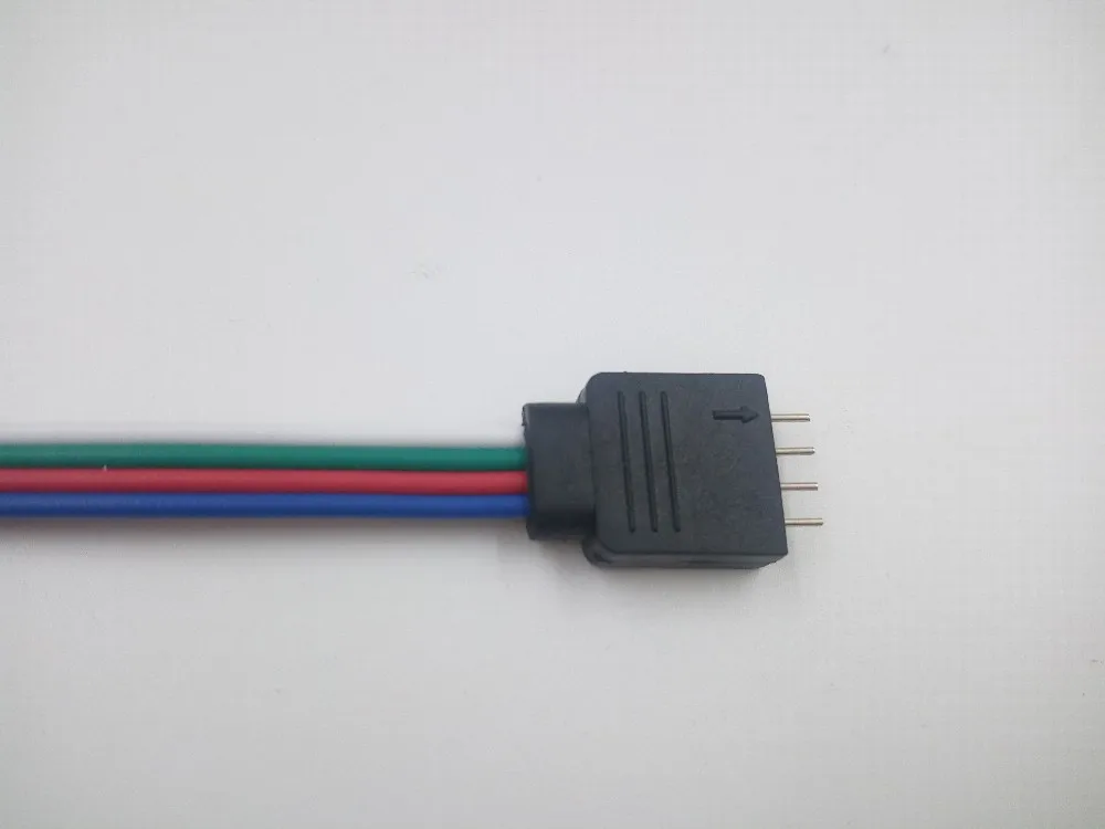 10 шт. 4pin RGB провод разъема светодиода Мужской Соединительный кабель для 3528/5050 RGB светодиодные ленты 10 шт./лот