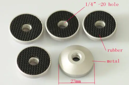 

5x 1/4"-20 hole nuts with rubber gasket for tripod camera flash hot shoe adaptor tripod camera