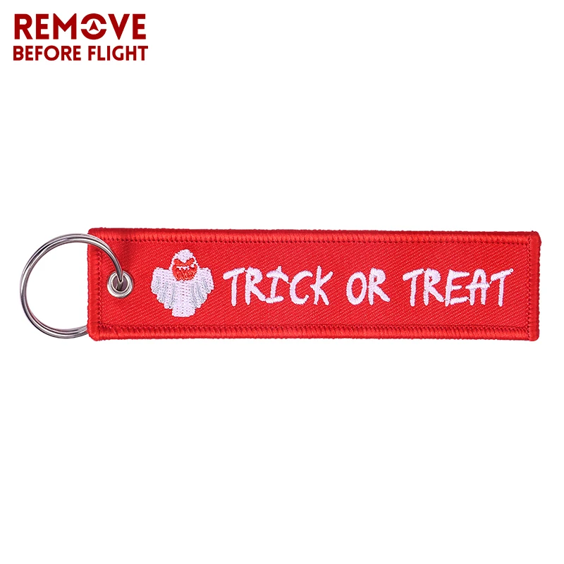 Брелок для ключей Автомобильный брелок на Хэллоуин с надписью Trick или Treat chaveiro Para
