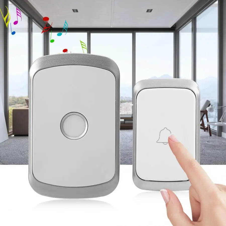 1V4 дверной звонок Комплект передатчик приемник Цифровой беспроводной