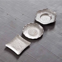 creative handmade tea coaster tea tray vintage alloy insulation pad japanese kung fu tea accessories