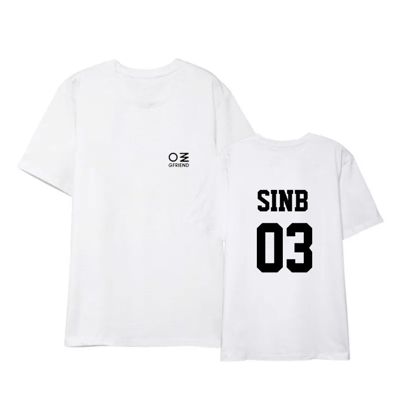SINB Kpop GFRIEND Time For The Moon Album Shirts Повседневная Свободная одежда в стиле хип-хоп футболка Топы с короткими рукавами футболка DX664 - Цвет: SINB