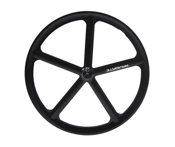 Front black Колеса из магниевого сплава 700C с фиксированной передачей колеса велосипеда велосипед 5 спиц fixie обод велосипеда Mag TRI передние задние колеса Mag сплав диски - Цвет: Front black