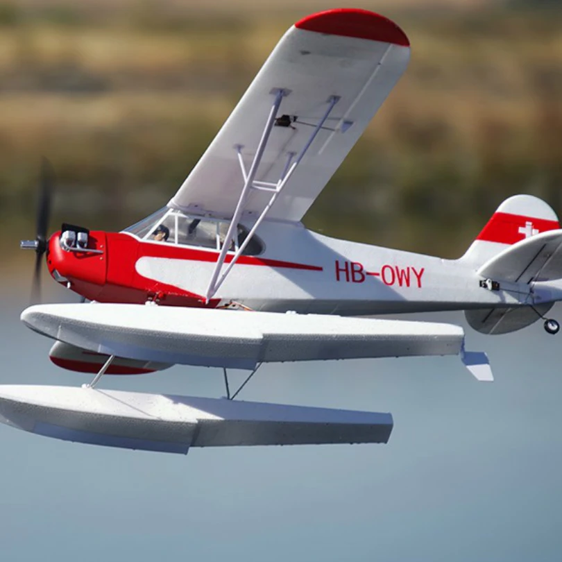 Радиоуправляемый самолет FMS 1400 мм 1 4 м J3 Cub Пайпер V3 с плавает рефлекс гироскоп