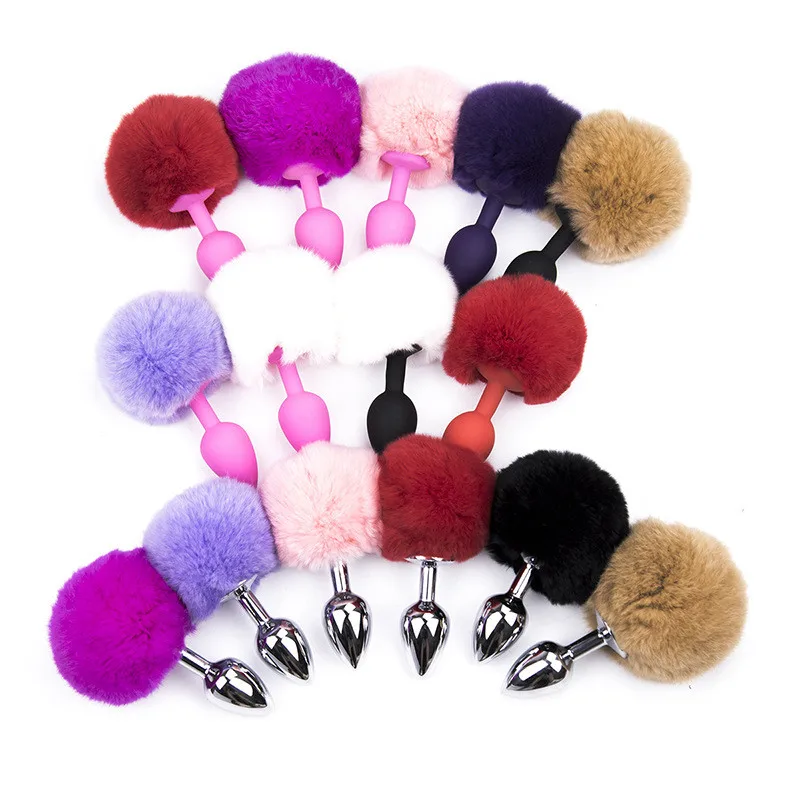 Morease Anal Sex Toys Silicone Plug Fake Rabbit Tail Anus Butt BDSM Flirt Adult Game Product For Couples Women Men |