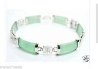 hot sell noble rare asian green natural stone link bracelet aaa style fine jewe noble
