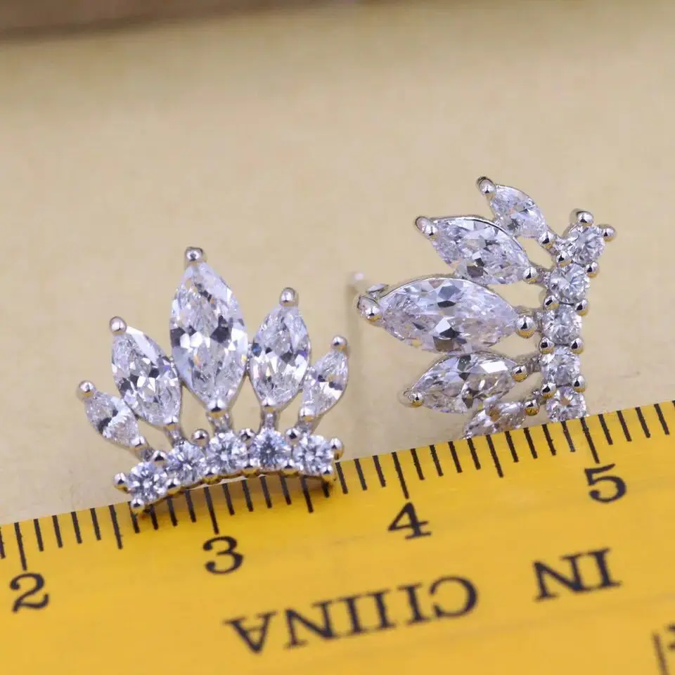 Серьги женские из серебра с цирконом модные ювелирные украшения для свадьбы
