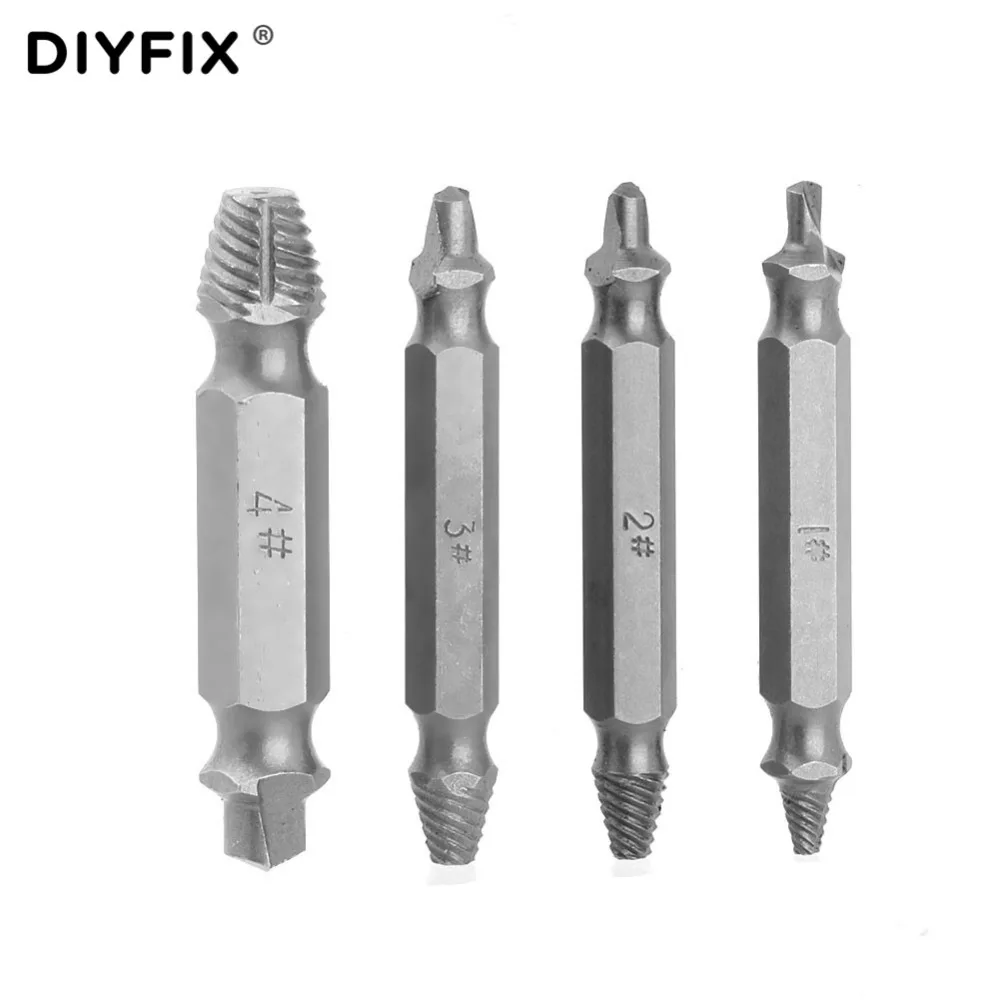 DIYFIX 1#2#3#4# поврежденный Винт экстрактор поломки болт экстрактор HSS сверла легкий набор направляющих удаление сломанных болтов наборы