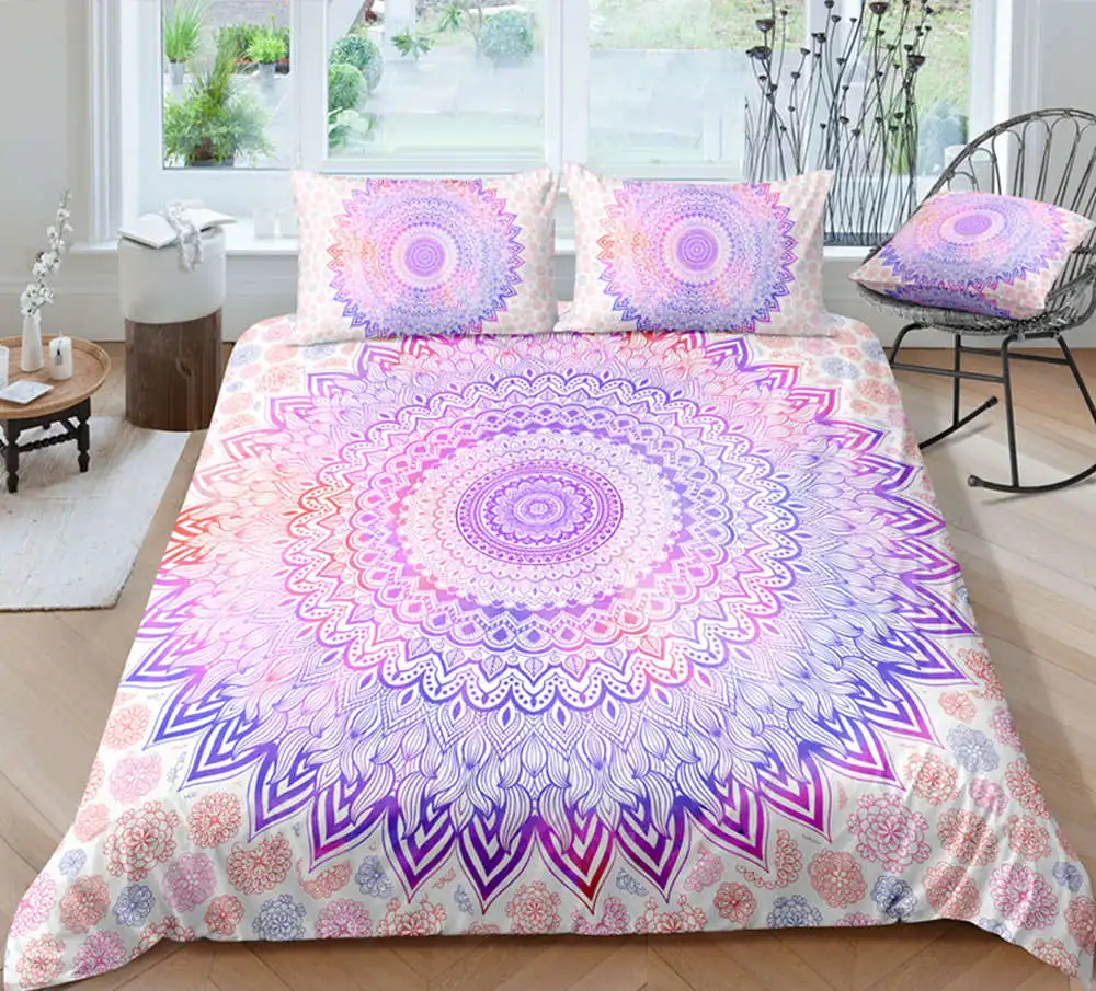 

Thumbedding Dropship Bohemia Style Blue Green Flowers Bedding Set Classic Designed Floral 3D Duvet Cover Set Innovative
