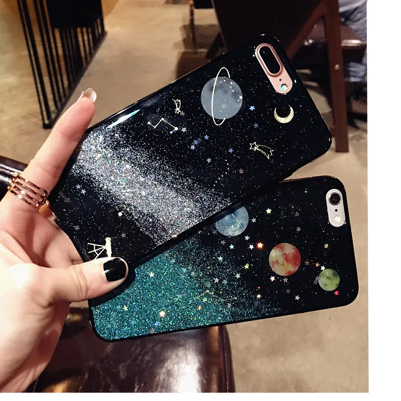Чехол Saturn Glitter Moon Universe Planet из ТПУ для Samsung Galaxy A9 2018 чехол накладка a9 A920