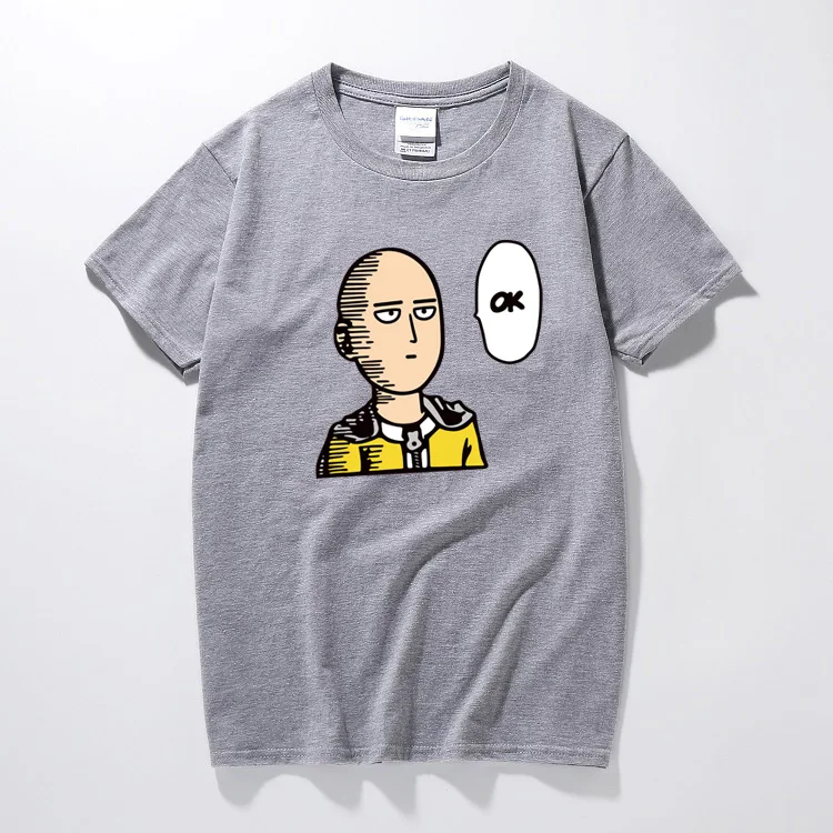 VHORZ хлопок Аниме One Punch Man напечатаны мужские футболки модные Классные удобные мужские футболки Повседневная футболка для мужчин