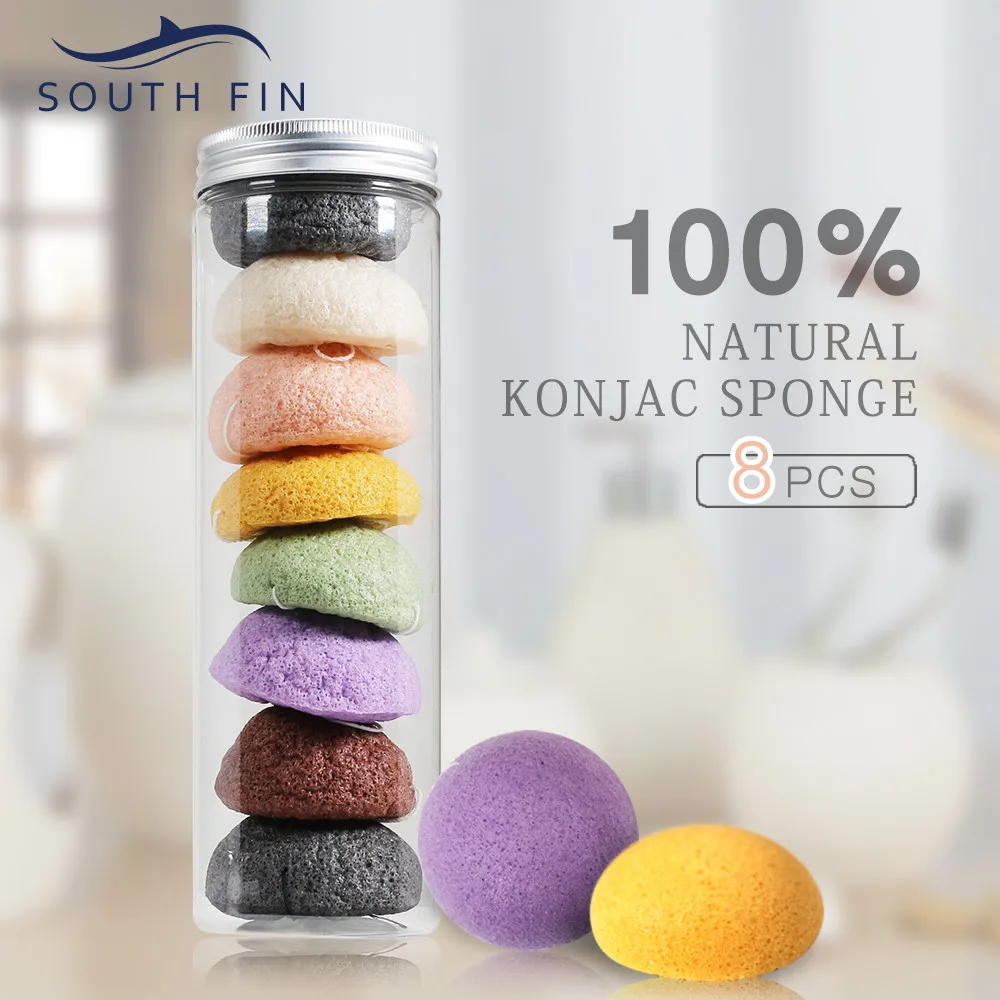 Очищающая губка для лица из микрофибры 8 шт. косметический спонж макияжа