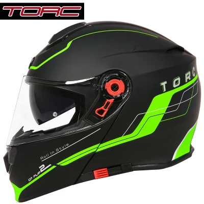 1шт TORC DOT двойной козырек флип до полного лица модульный Capacete Casque шлем с сертификатом ECE Мотокросс мотоциклетный шлем - Цвет: 3