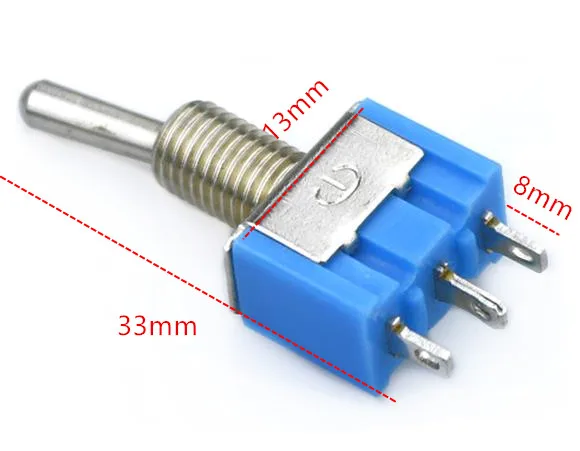 10 шт. MTS 103 AC 125V 6A 3 х контактный переключатель Кулисный Переключатель ВКЛ/ВЫКЛ/на