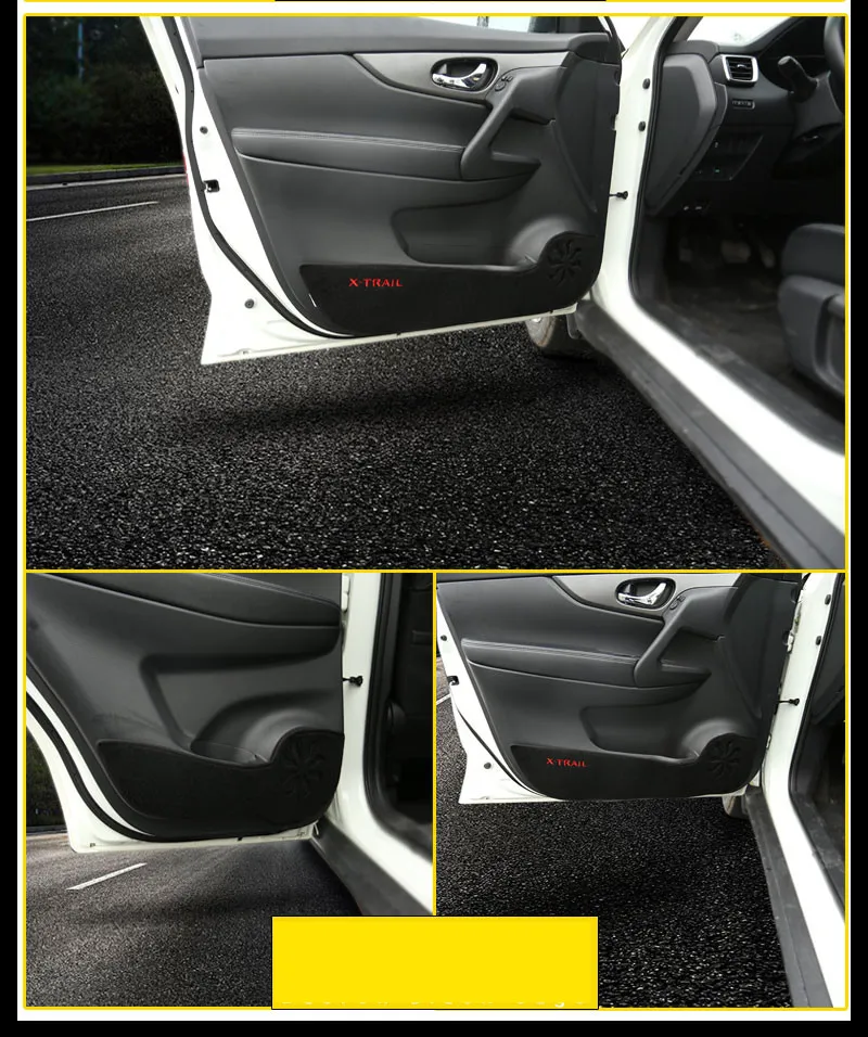Для Nissan X-trail X trail T32- противоударный Коврик для двери, кожаные противоударные наклейки, внутренняя Автомобильная защитная пленка, наклейки для автомобиля