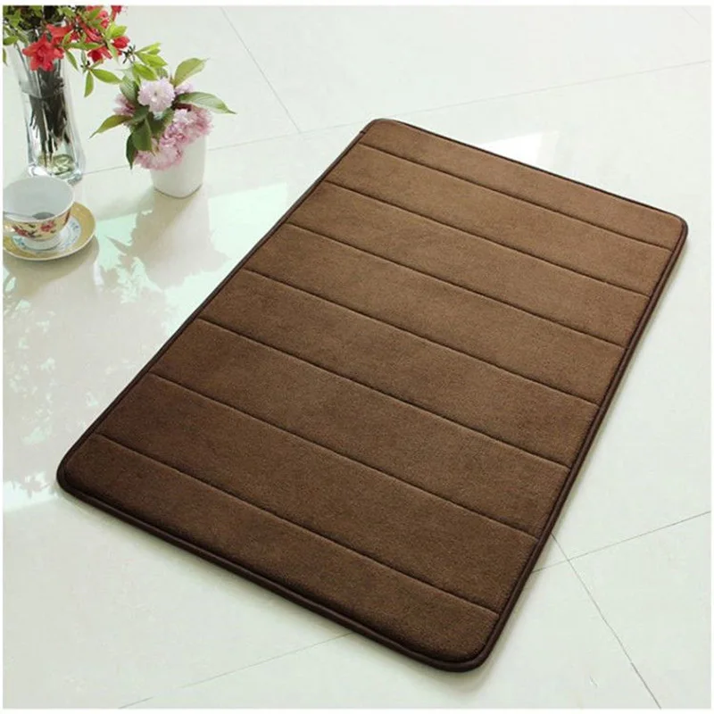 Coffee 1piece Нескользящий коврик для ванной из пены с эффектом памяти, коврик для спальни, коврик для двери, коврик для ног, коврики для ванной комнаты, Alfombra Tapete Para Banheiro, коврик, ковры - Цвет: Coffee 1piece