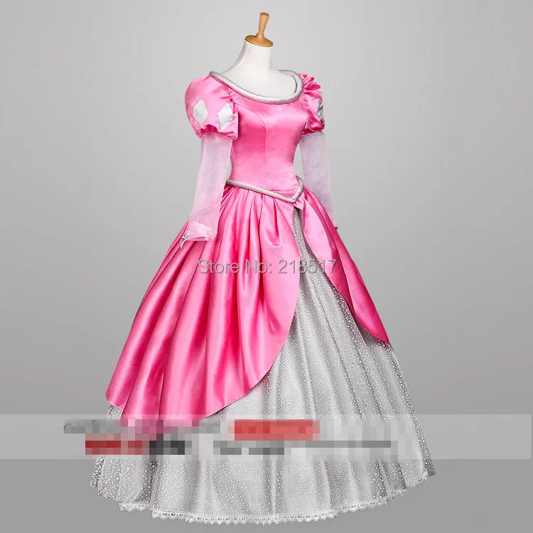 Розовое платье Русалочки Ариэль маскарадный костюм принцессы Белль Красавица и