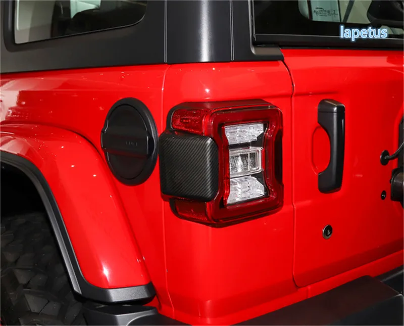 Lapetus задние фонари лампы украшения рамка Крышка отделка ABS для Jeep Wrangler JL /красный/матовый/углеродное волокно - Цвет: Model B