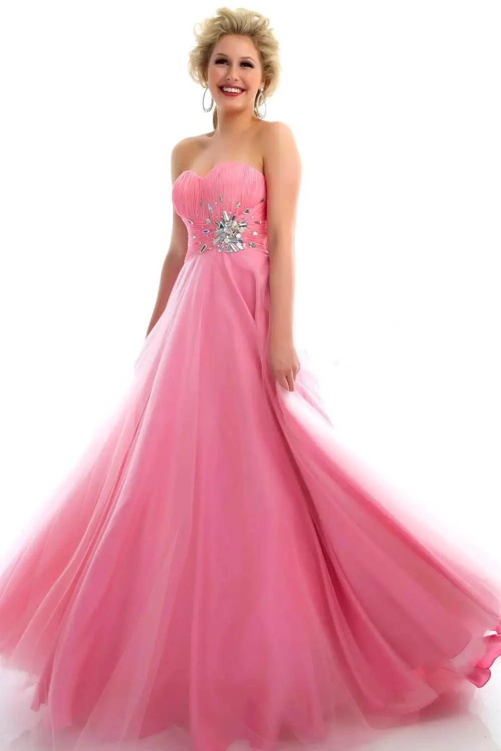 Elegant 2015 New Prom Dresses Strapless Sleeveless Zip Backless Corset Beads Ball Gown Sexy Floor-Length Evening Party | Свадьбы и