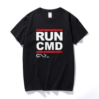 run cmd computer programmer t shirt 100 premium cotton geek nerd funny gift fashion short sleeve t shirts tops camisetas hombre