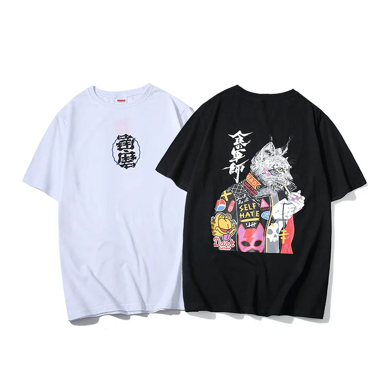 2019 японский Харадзюку с коротким рукавом высокое качество оригинальный принт