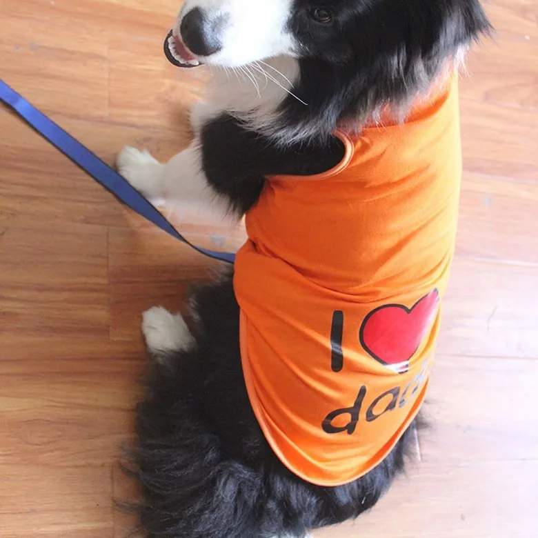 5 шт./лот Большая распродажа хлопковая одежда с надписью I Love DAD Mommy большие размеры