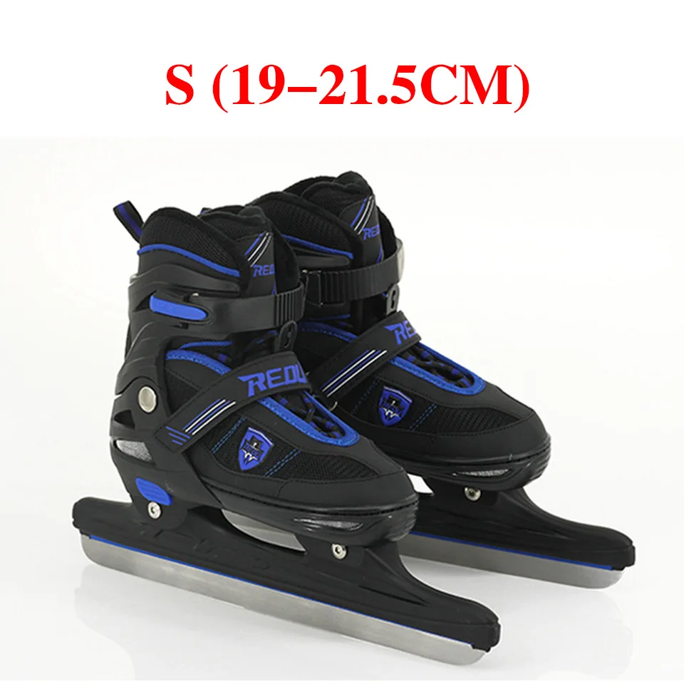 blue speed size S Коньки для коньков, обувь для трюков, для взрослых и детей, регулируемые коньки с шариковым лезвием, скоростные коньки, коньки для хоккея, нож для катания на коньках, спортивные, ID13 - Цвет: blue speed size S